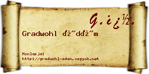 Gradwohl Ádám névjegykártya