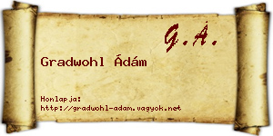 Gradwohl Ádám névjegykártya